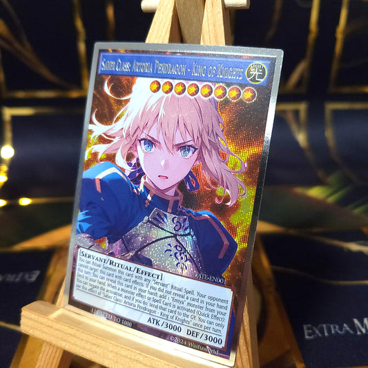 Secret Rare Full-Art - Saber Class Artoria / Arturia / Altria Pendragon - King of Knights (Titanium Silver Rare)