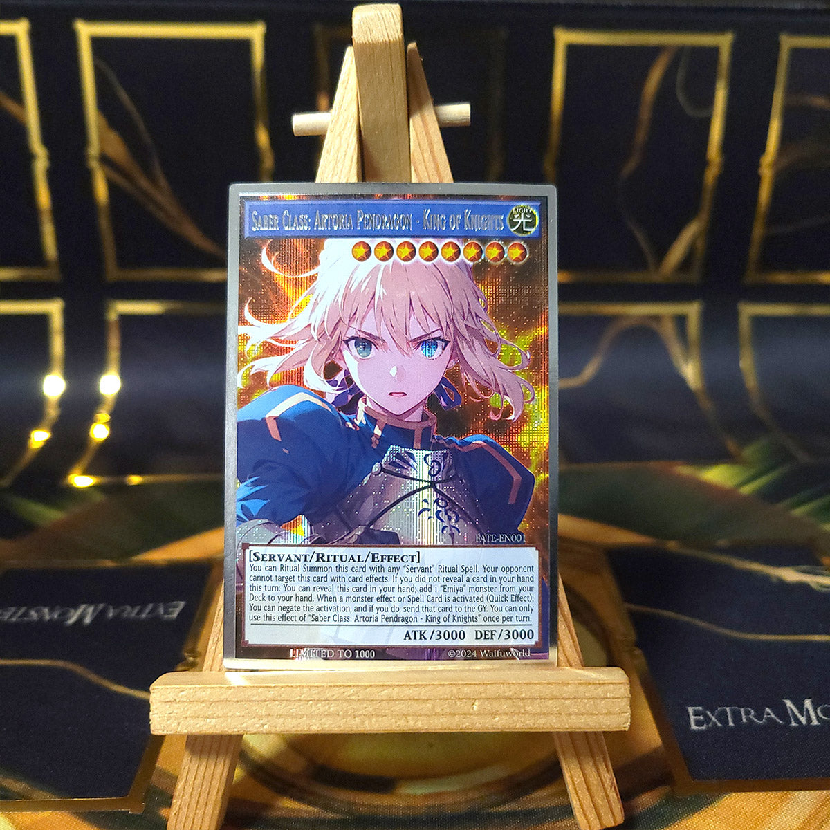 Secret Rare Full-Art - Saber Class Artoria / Arturia / Altria Pendragon - King of Knights (Titanium Silver Rare)