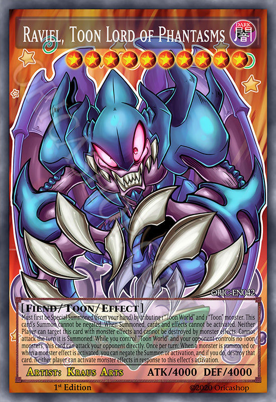 Yugioh ORICA 4x-Set: Toon Sacred Beasts (HOLO) Full-Art | Raviel Hamon Uria
