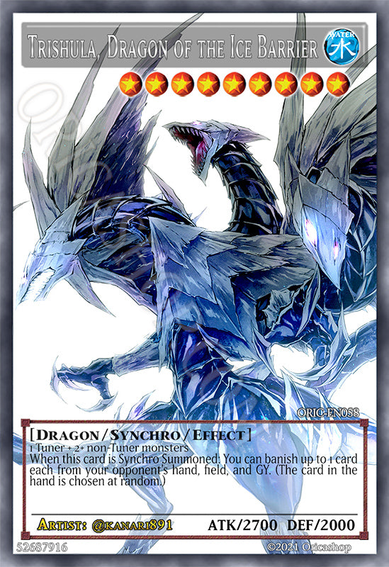 Yugioh ORICA: Trishula, Dragon of the Ice Barrier (Full-Art) | Holo Card
