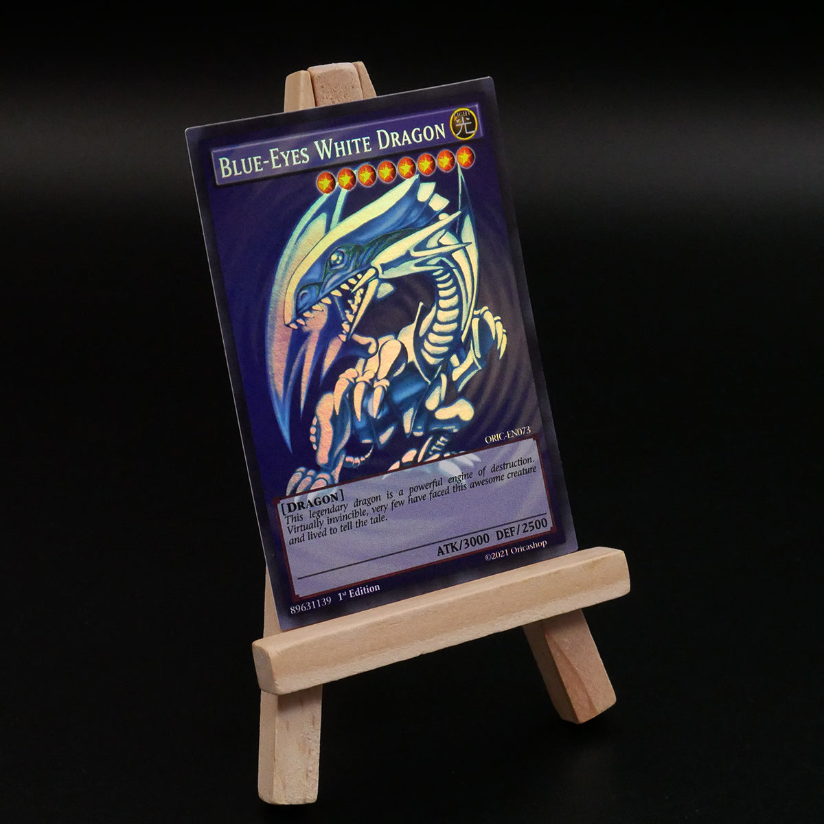 Yugioh ORICA Blue-Eyes White Dragon - Full-Art - Holo Card Blauäugiger
