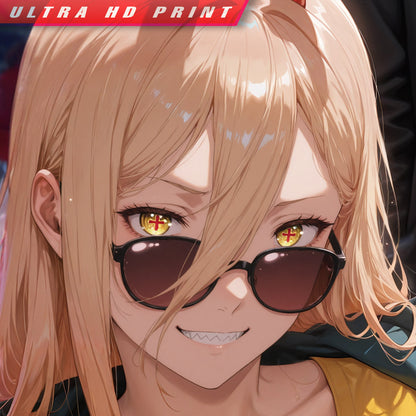 Premium Wall Scroll Poster - Chainsaw Man - Power & Makima (90 x 60 cm)