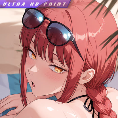 Premium Wall Scroll Poster - Chainsaw Man - Makima (Summer Style) (120 x 60 cm)