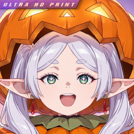 Premium Wall Scroll Poster - Frieren: Beyond Journey´s End - Frieren (Pumpkin Costume) (90 x 60 cm)