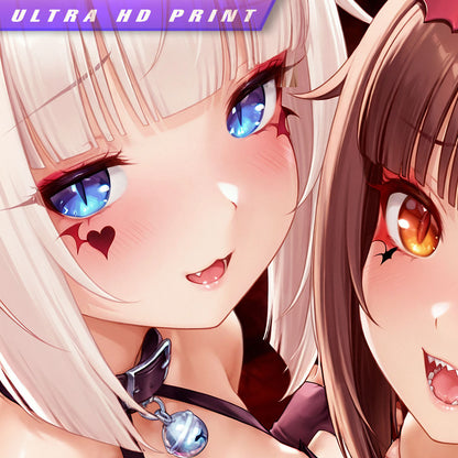 Premium Wall Scroll Poster - Nekopara - Vanilla & Chocola (Succubus Style) (90 x 60 cm)