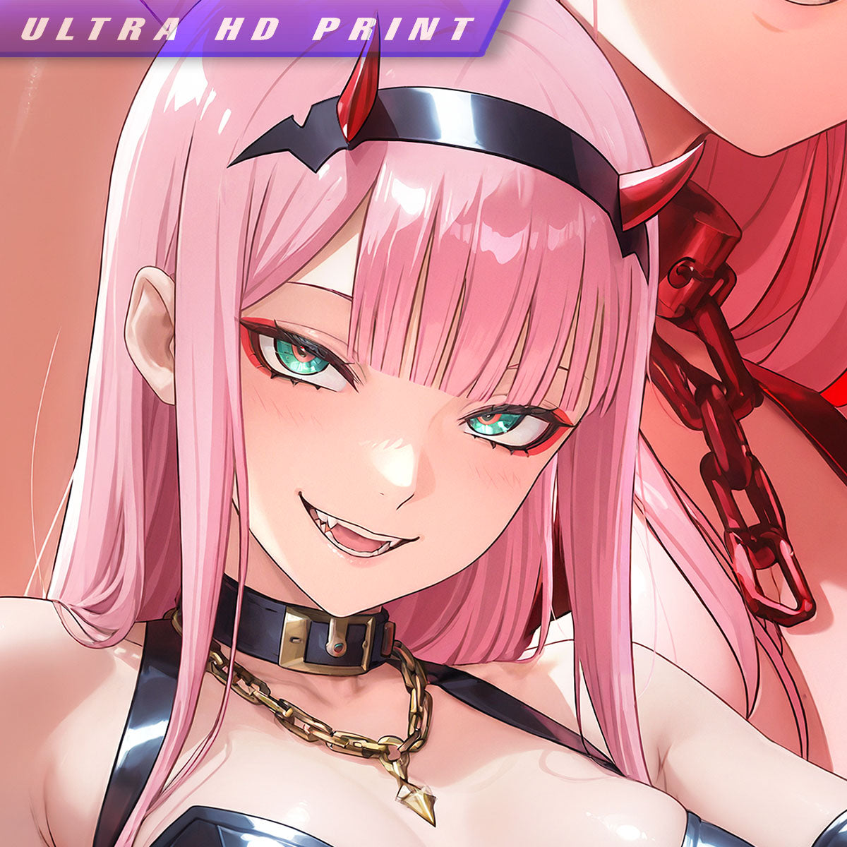 Premium Wall Scroll Poster - Darling in the Franxx - Zero Two (Succubus Style) #1 (90 x 60 cm)