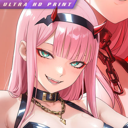 Premium Wall Scroll Poster - Darling in the Franxx - Zero Two (Succubus Style) #1 (90 x 60 cm)