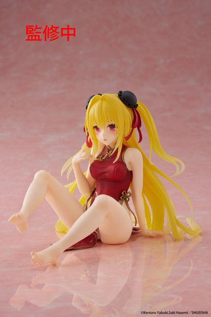 To Love Ru Darkness PVC Statue Desktop Cute Figure Golden Darkness (Chinese Dress Ver.) 13 cm