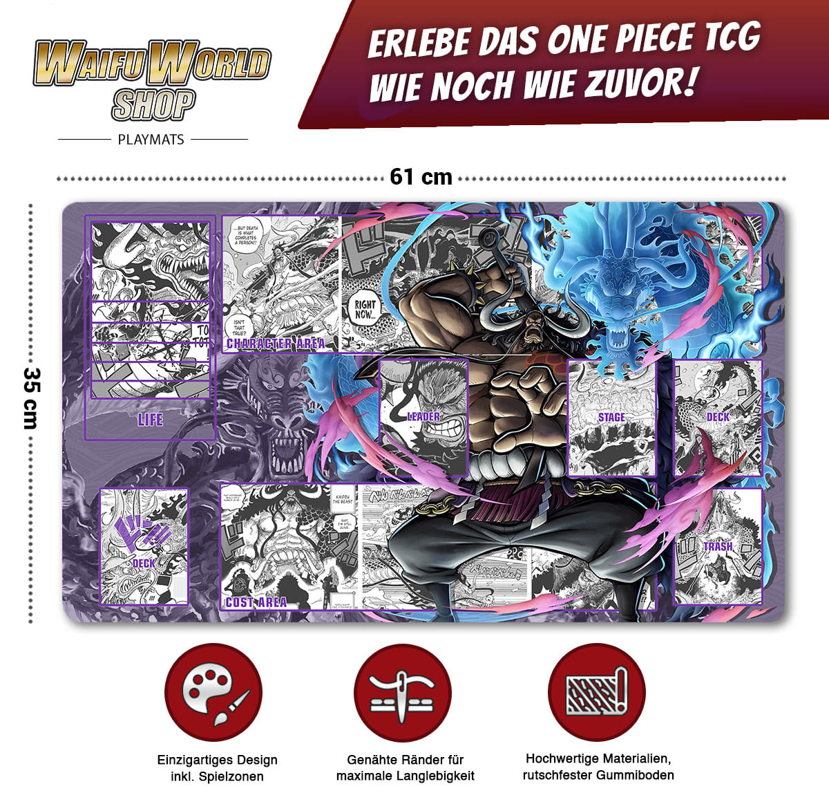 One Piece Playmat Kaido