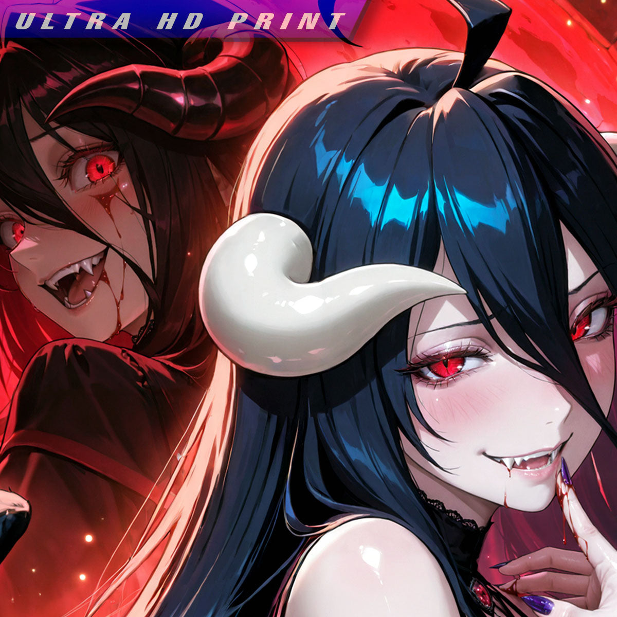 Premium Wall Scroll Poster – Overlord – Albedo (Vampire Style) (90 x 60 cm)