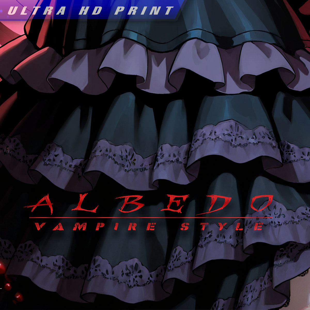 Premium Wall Scroll Poster – Overlord – Albedo (Vampire Style) (90 x 60 cm)
