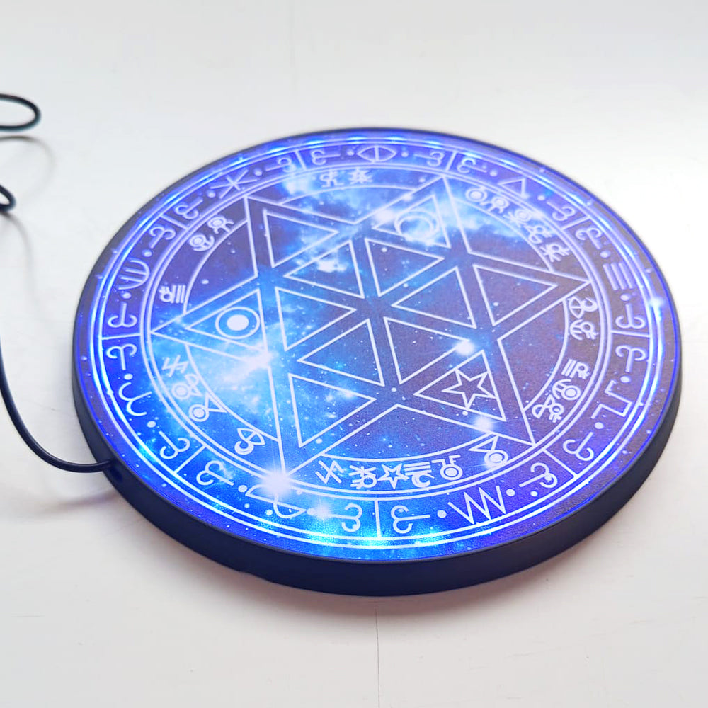LED Light-Up Display Stand for Action Figures – 15cm Circular Base Gold