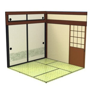 Diorama Background traditional Japanese House – Scene Display Photo Backdrop for Action Figures and Models