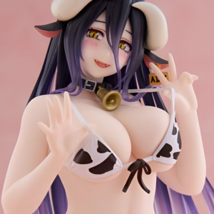 Overlord PVC Statue Desktop Cute Figure Albedo Cow-Print Swimsuit Ver. 15 cm