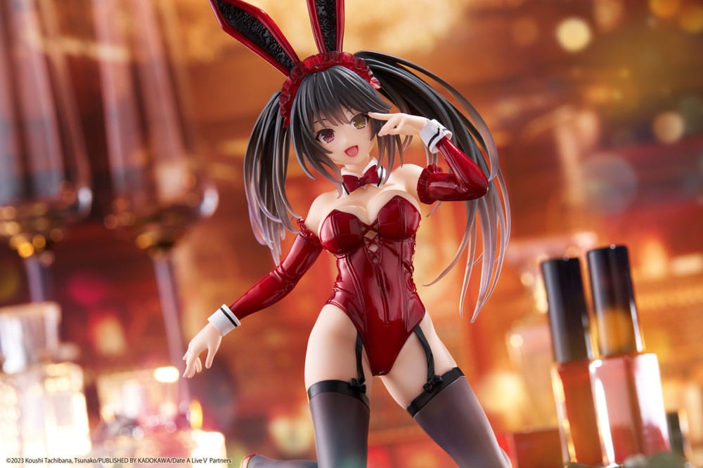 Date A Live V PVC Statue Desktop Cute Figure Kurumi Tokisaki Bunny Ver. 18.5 cm