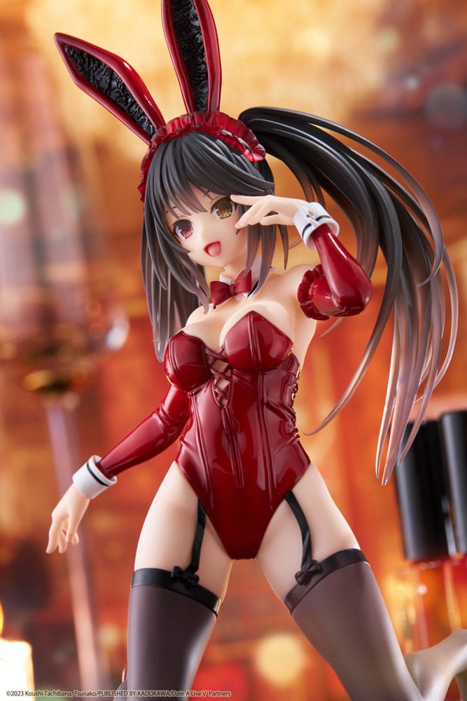 Date A Live V PVC Statue Desktop Cute Figure Kurumi Tokisaki Bunny Ver. 18.5 cm
