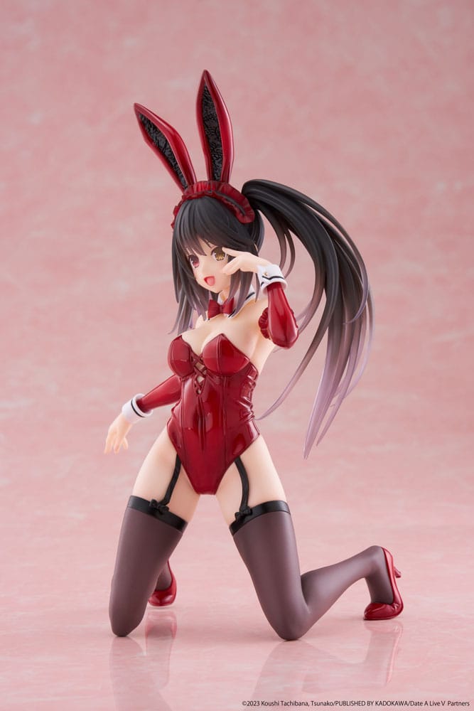Date A Live V PVC Statue Desktop Cute Figure Kurumi Tokisaki Bunny Ver. 18.5 cm