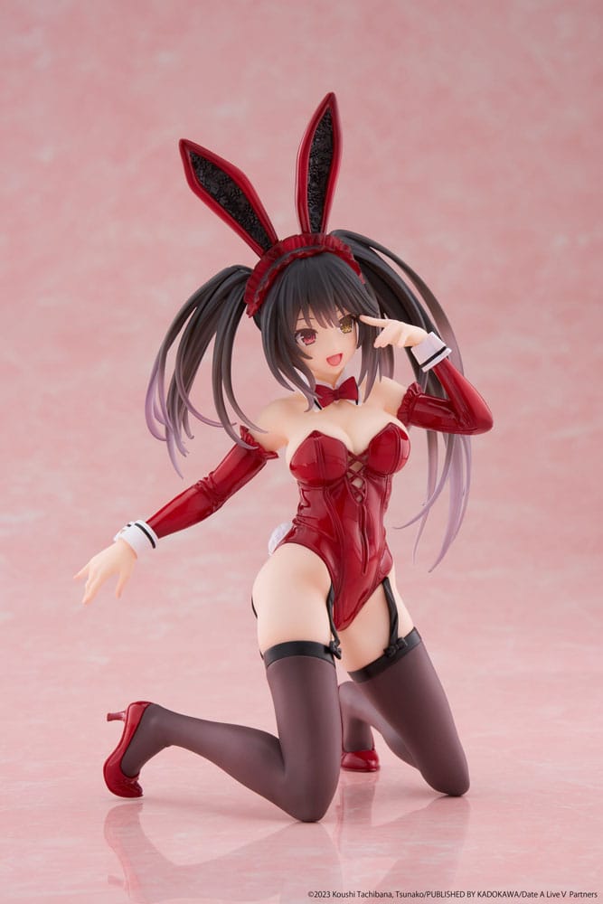 Date A Live V PVC Statue Desktop Cute Figure Kurumi Tokisaki Bunny Ver. 18.5 cm