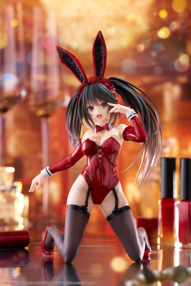 Date A Live V PVC Statue Desktop Cute Figure Kurumi Tokisaki Bunny Ver. 18.5 cm