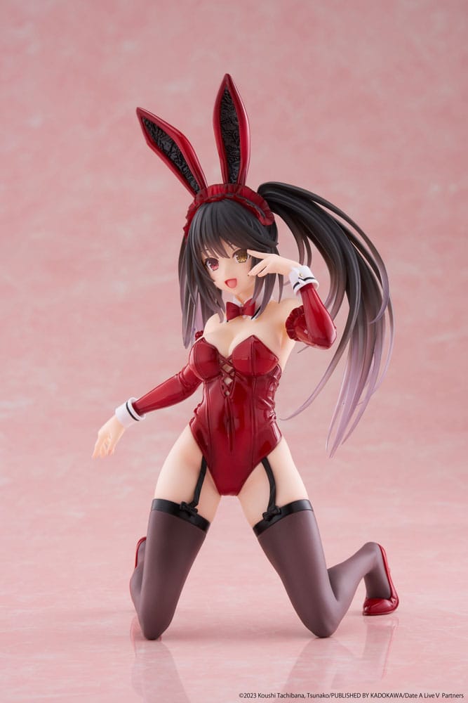 Date A Live V PVC Statue Desktop Cute Figure Kurumi Tokisaki Bunny Ver. 18.5 cm