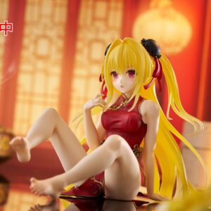 To Love Ru Darkness PVC Statue Desktop Cute Figure Golden Darkness (Chinese Dress Ver.) 13 cm