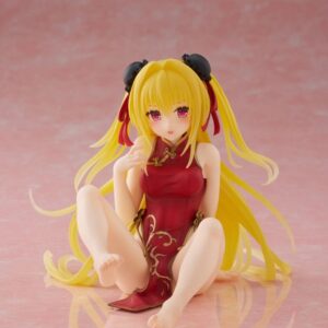 To Love Ru Darkness PVC Statue Desktop Cute Figure Golden Darkness (Chinese Dress Ver.) 13 cm