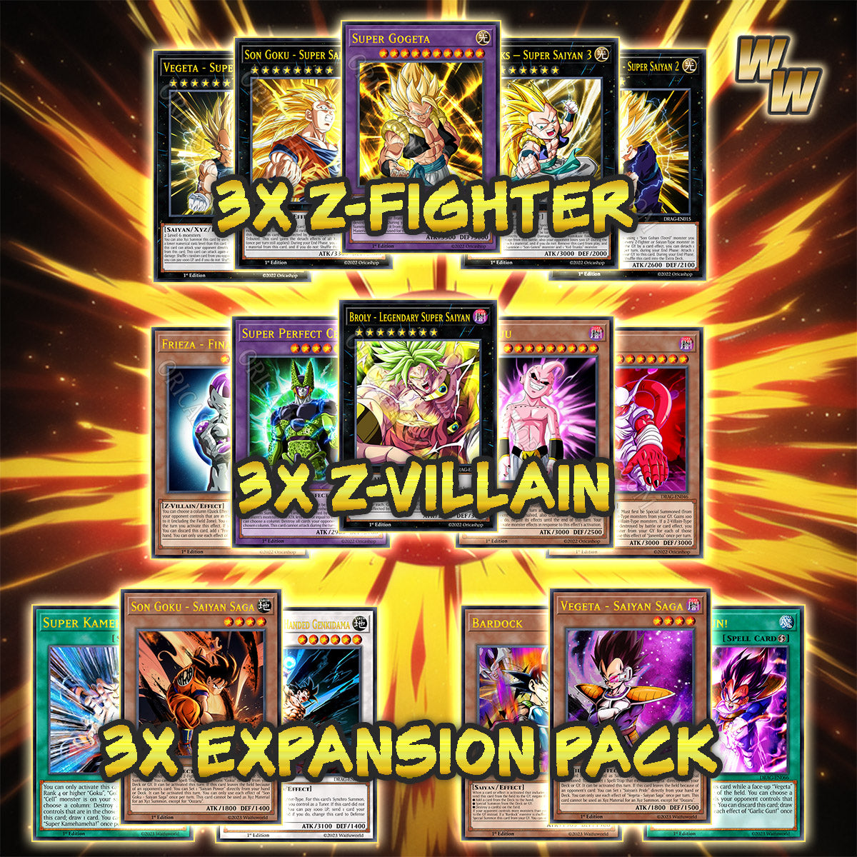 YGO X DBZ – 2-Player-Playset Bundle